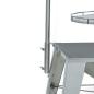 Preview: BS Design Galgenschwenker aus geschliffenem Edelstahl mit Feuerstelle und Kurbel