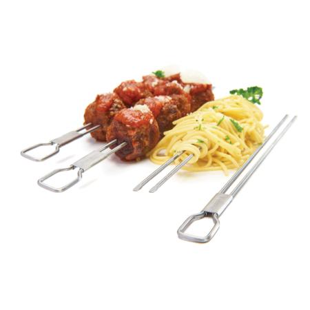 Ideal zum Grillen von Schaschlik-, Geflügel- oder Gemüsevariationen.