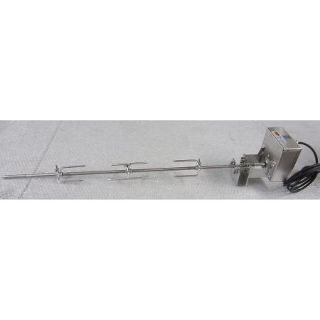 Drehspieß mit Spießklammern aus Edelstahl, Adapter und Grillmotor GM 5
