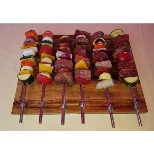 Doppel-Spießgabel für Stockfisch- oder Schaschlickspieße